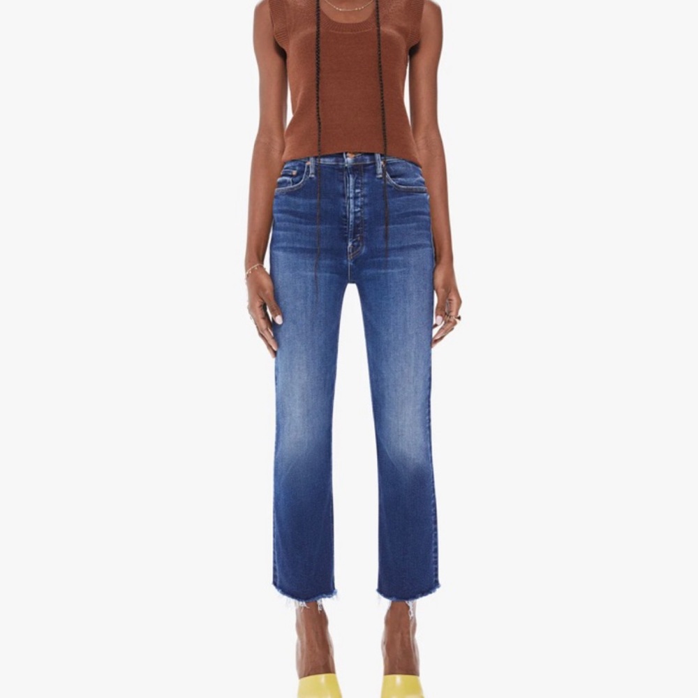 Mother Jeans The Tripper Ankle Fray Size 30